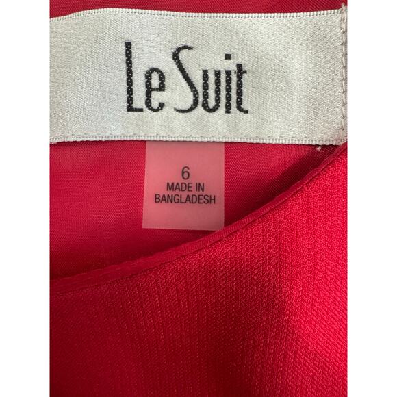 Le Suit Peplum Crepe Sheath Dress Suit with Jacket 6 - Picture 6 of 9